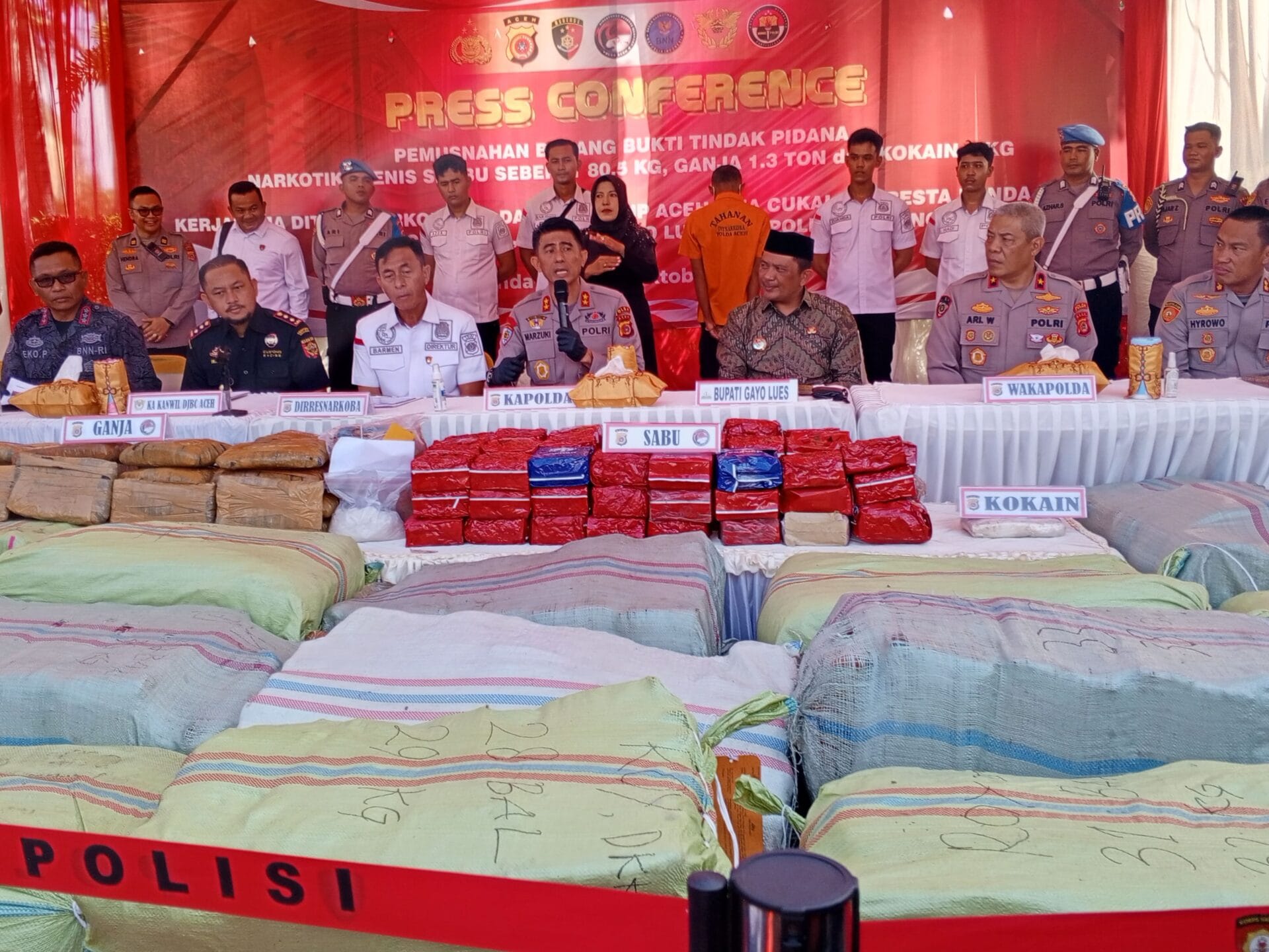 Tiga Bulan Perang Narkoba, Polda Aceh Sita Sabu, Ganja dan Kokain