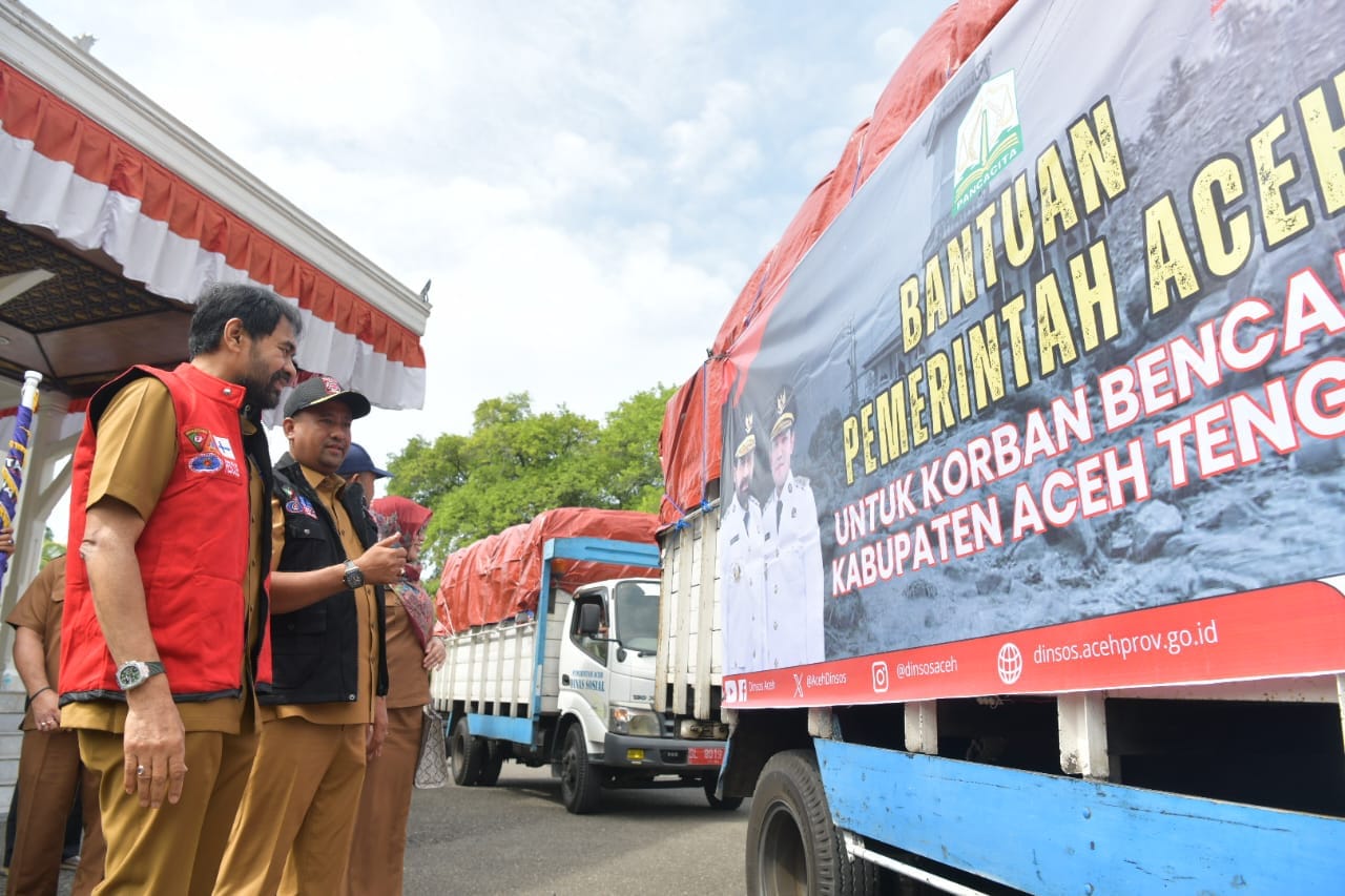 Mualem Kirim Logistik Kesiapsiagaan Bencana ke 10 Kabupaten