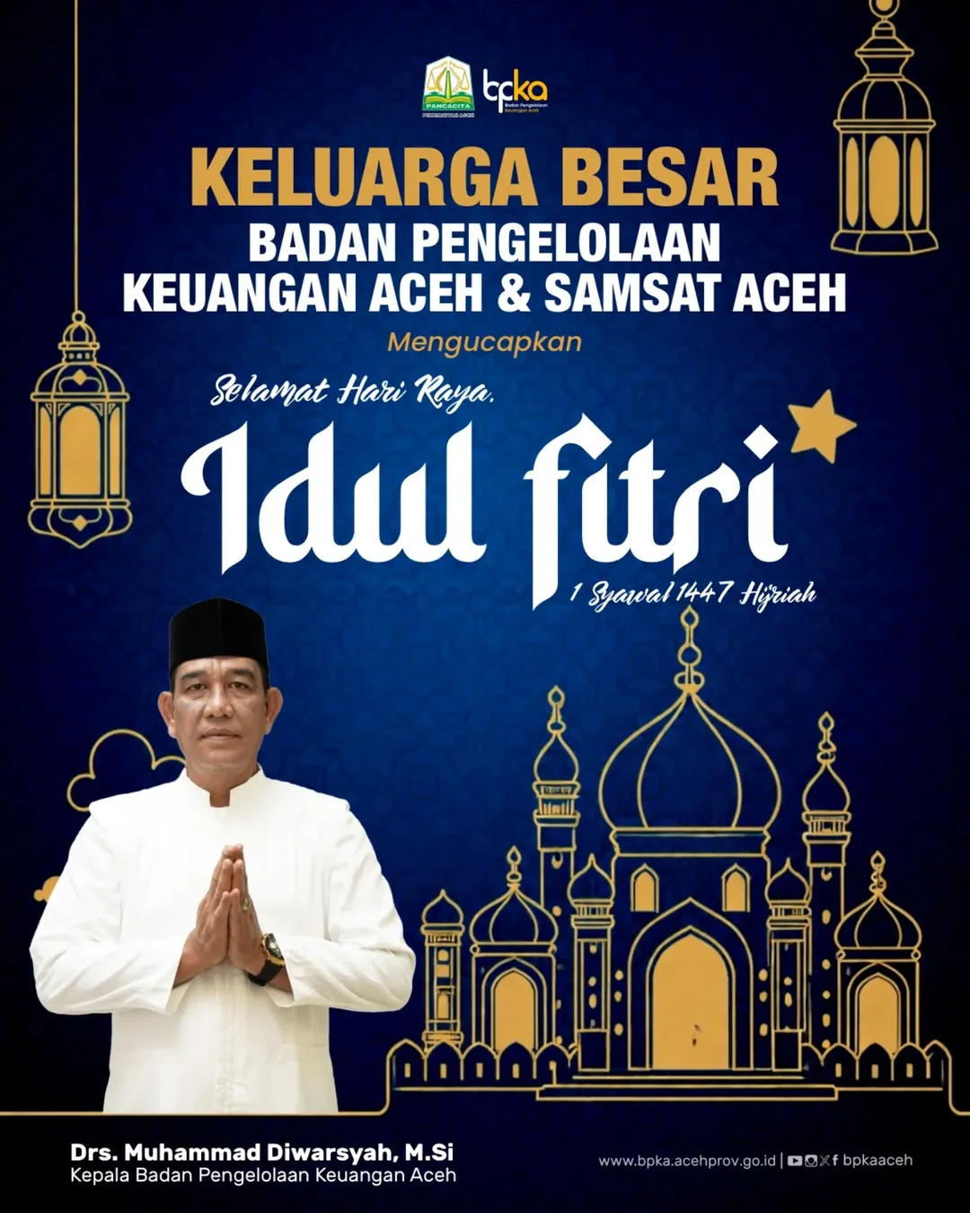 Keluarga Besar Badan Pengelolaan Keuangan Aceh mengucapkan Selamat Hari Raya Idul Fitri 1447 Hi
