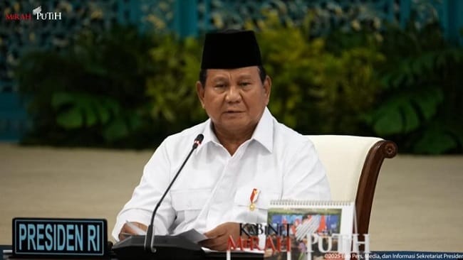 Foto Presiden Prabowo Subianto: (Dok. YouTube Setpres)