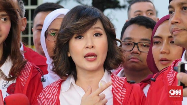 Sekretaris Dewan Pembina PSI Grace Natalie. (CNN Indonesia/Feri Agus Setyawan)