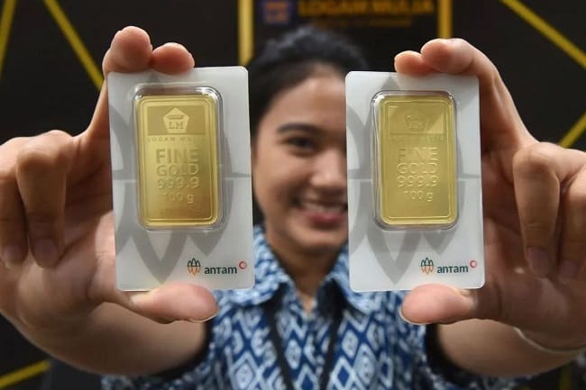 Emas Antam. Harga emas Antam hari ini. Harga Antam hari ini. Harga emas hari ini.(ANTARA FOTO/Indrianto Eko Suwarso/Spt) Emas Antam. Harga emas Antam hari ini. Harga Antam hari ini. Harga emas hari ini.(ANTARA FOTO/Indrianto Eko Suwarso/Spt)