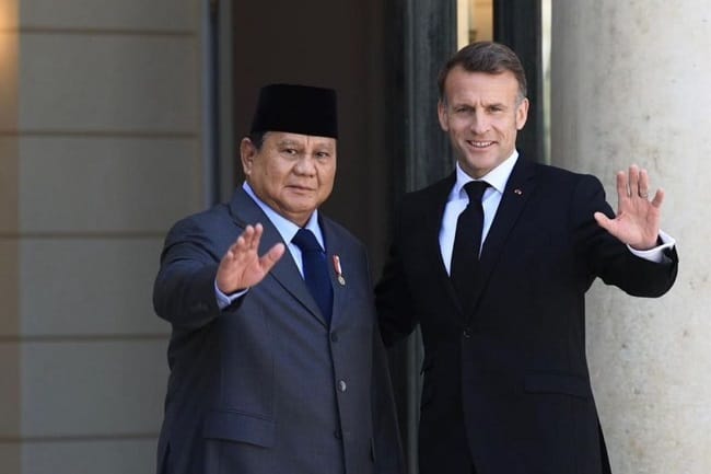 Presiden RI Prabowo Subianto menemui Presiden Prancis Emmanuel Macron di Paris, Prancis, Selasa (14/4/2026). Presiden RI Prabowo Subianto menemui Presiden Prancis Emmanuel Macron di Paris, Prancis, Selasa (14/4/2026).