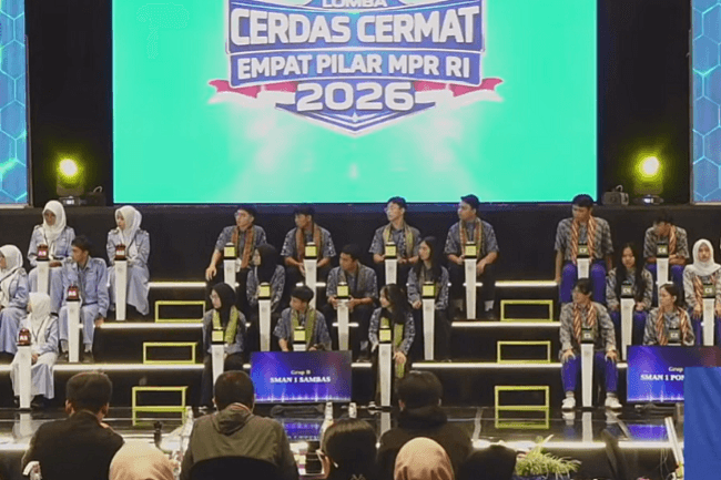 Lomba Cerdas Cermat Empat Pilar MPR di Pontianak, Kalbar pada Sabtu (9/5/2026).(YouTube/MPRGOID)
