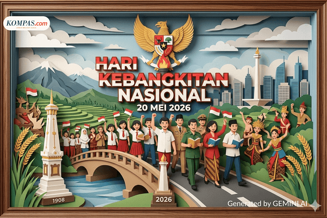 Ilustrasi Upacara Harkitnas 2026 pada 20 Mei, Ini Tata Cara dan Teks yang Dibacakan (Ilustrasi dibuat menggunakan AI. KOMPAS.com/Serafica Gischa)