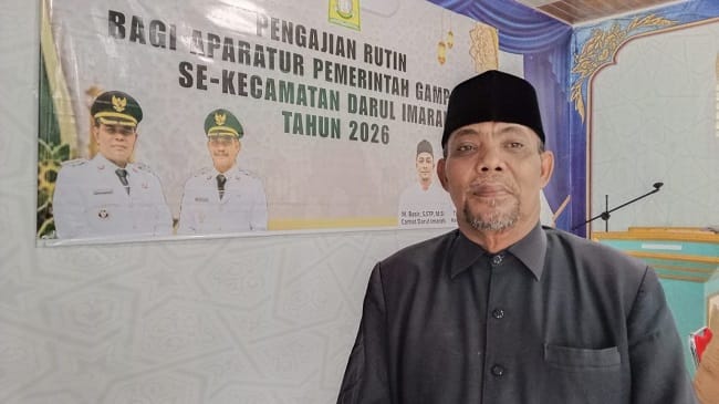 Ketua MPU Kecamatan Darul Imarah, Tgk Agus Setiawan Jamal, di Lampeunerut, beberapa waktu lalu. FOTO: (MC ACEH BESAR)
