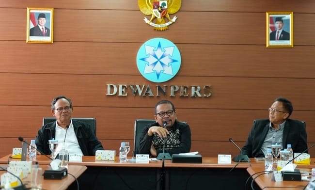 Suasana diskusi publik terkait dinamika media digital, fenomena homeless media, dan masa depan industri pers nasional yang berlangsung di Gedung Dewan Pers, Jakarta, Selasa (19/5/2026). Foto: (Dewan Pers). Suasana diskusi publik terkait dinamika media digital, fenomena homeless media, dan masa depan industri pers nasional yang berlangsung di Gedung Dewan Pers, Jakarta, Selasa (19/5/2026). Foto: (Dewan Pers).