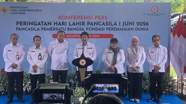 Kepala Badan Pembinaan Ideologi Pancasila (BPIP) Yudian Wahyudi menyampaikan persiapan peringatan Hari Lahir Pancasila di kantornya, Jakarta Jumat (29/5/2026). (Mulia Budi/detikcom) Kepala Badan Pembinaan Ideologi Pancasila (BPIP) Yudian Wahyudi menyampaikan persiapan peringatan Hari Lahir Pancasila di kantornya, Jakarta Jumat (29/5/2026). (Mulia Budi/detikcom)