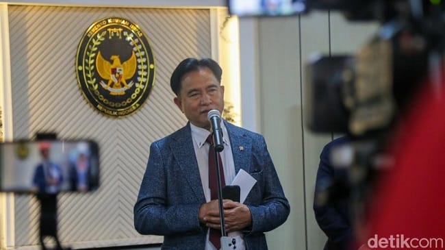 Menko Kumham Imipas Yusril Ihza Mahendra (Andhika Prasetia/detikfoto)