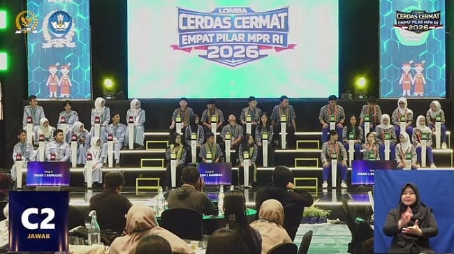 Final Lomba Cerdas Cermat (LCC) Empat Pilar MPR RI 2026 - Provinsi Kalimantan Barat. (YouTube MPRGOID) Final Lomba Cerdas Cermat (LCC) Empat Pilar MPR RI 2026 - Provinsi Kalimantan Barat. (YouTube MPRGOID)