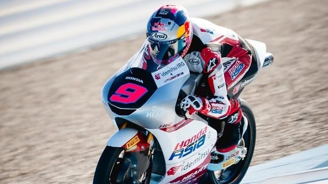 Veda Ega Pratama dinilai mempunyai ritme yang bagus di Moto3 GP Prancis 2026 hingga bisa finis ketiga. (Foto: dok.Instagram Honda Team Asia)