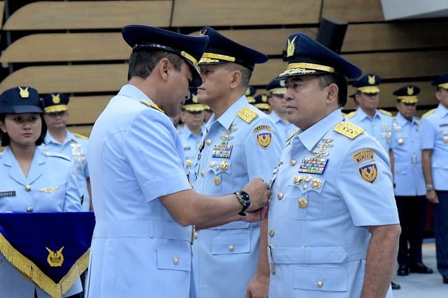 Marsekal Madya TNI Arif Widianto resmi menjabat sebagai Inspektur Jenderal TNI Angkatan Udara (Irjenau). (DOK. Dinas Penerangan Angkatan Udara)