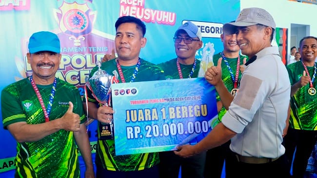 Tim tenis lapangan Kodam Iskandar Muda meraih Juara I pada turnamen tenis dalam rangka Hari Bhayangkara ke-80 Tahun 2026 yang diselenggarakan Polda Aceh. Prestasi tersebut diraih setelah tampil gemilang dan mengungguli para peserta dari berbagai instansi pada partai final yang berlangsung di Banda Aceh.