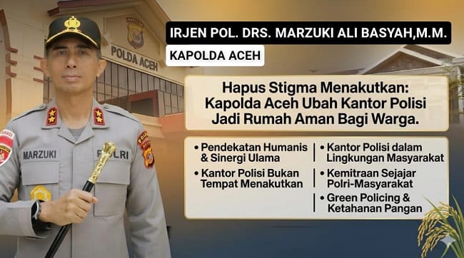 Kapolda Aceh Irjen Pol Marzuki Ali Basyah terus mendorong transformasi pelayanan kepolisian yang inklusif dan berorientasi kepada masyarakat, sekaligus memperkuat program Green Policing dan ketahanan pangan di Aceh. Foto: Dok. Istimewa Kapolda Aceh Irjen Pol Marzuki Ali Basyah terus mendorong transformasi pelayanan kepolisian yang inklusif dan berorientasi kepada masyarakat, sekaligus memperkuat program Green Policing dan ketahanan pangan di Aceh. Foto: Dok. Istimewa