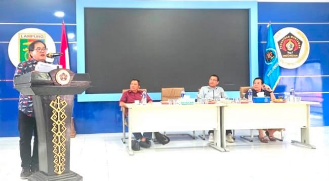 Pertemuan Pengurus PWI Pusat dengan Pengurus PWI Lampung, Sabtu, 20 Juni 2026 membahas berbagai persiapan untuk pelaksanaan HPN dan Porwanas 2027. (Dok PWI Pusat)
