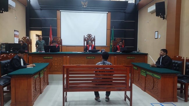 Sidang perkara tindak pidana konservasi sumber daya alam hayati terkait penyimpanan bagian tubuh satwa dilindungi berupa Harimau Sumatera di PN Kutacane, Rabu (23/06/2026)