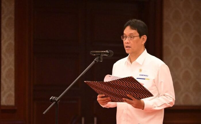 Menteri Keuangan, Purbaya Yudhi Sadewa, saat memimpin Upacara Peringatan Hari Lahir Pancasila Tahun 2026 di lingkungan Kementerian Keuangan, Senin (1/6). Foto: Dok. Kemenkeu Menteri Keuangan, Purbaya Yudhi Sadewa, saat memimpin Upacara Peringatan Hari Lahir Pancasila Tahun 2026 di lingkungan Kementerian Keuangan, Senin (1/6). Foto: Dok. Kemenkeu