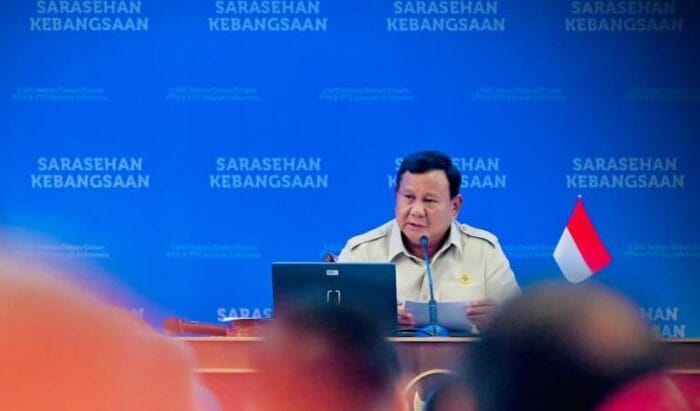 Presiden Prabowo Subianto pada penutupan Sarasehan Kebangsaan Konvensi Sains, Teknologi, dan Industri Indonesia (KSTI) Tahun 2026 yang digelar di Jakarta International Convention Center (JICC), Jakarta, Minggu (28/6/2026). Foto: BPMI Setpres