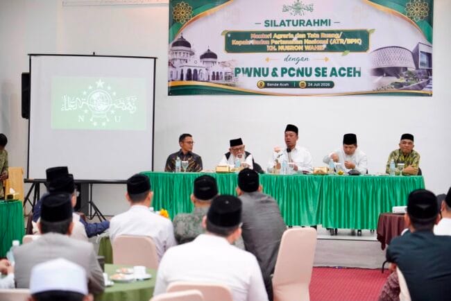 Menteri Nusron Ajak PWNU dan PCNU Se-Aceh Percepat Sertipikasi Tanah Wakaf