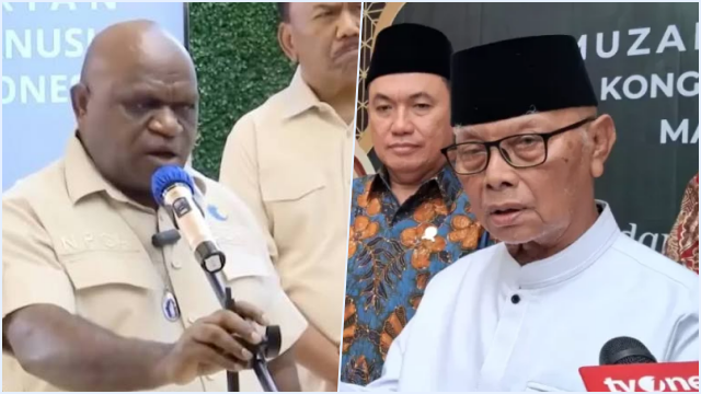 Ketum MUI KH M Anwar Iskandar saat konferensi pers Mudzakarah Hukum Nasional Komisi Hukum MUI yang mengusung tema “Penguatan Misi Keumatan dan Sinergitas MUI dengan Penegak Hukum untuk Advokasi dan Perlindungan Hukum Bagi Kelompok Dhuafa dan Masyarakat Miskin” di Hotel Grand Sahid Jaya, Tanah Abang, Jakarta Pusat, Kamis (2/7/2026). Foto: Sadam/ MUI Digital