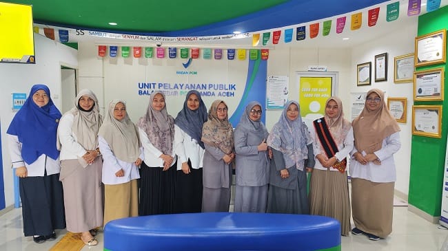 BERDISKUSI - Tim Kerja MPP Aceh Besar melakukan diskusi inovasi pelayanan publik di Kantor BBPOM Aceh, Rabu (15/7/2026). BERDISKUSI - Tim Kerja MPP Aceh Besar melakukan diskusi inovasi pelayanan publik di Kantor BBPOM Aceh, Rabu (15/7/2026).