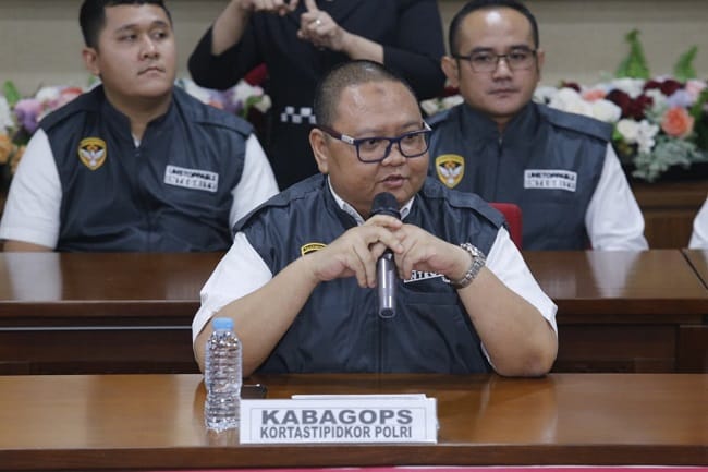 Kabag Ops Kortastipidkor Polri Kombes Ahmad Yusuf Afandi dalam konferensi pers di Mabes Polri, Jakarta, Senin (20/7/2026). Kabag Ops Kortastipidkor Polri Kombes Ahmad Yusuf Afandi dalam konferensi pers di Mabes Polri, Jakarta, Senin (20/7/2026).