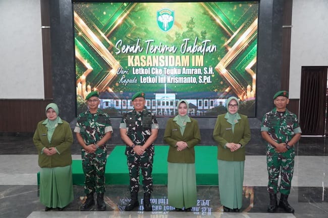 Kasdam IM Pimpin sertijab sejumlah pejabat Kodam Iskandar Muda. Foto: Dok. Kodam IM