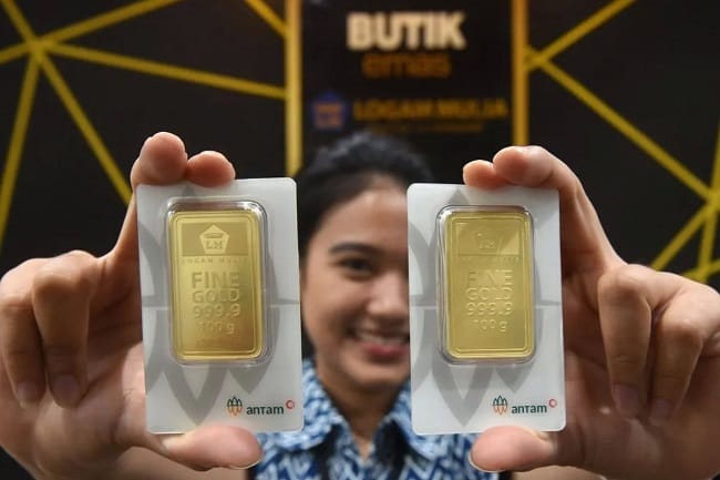Ilustrasi harga emas Antam hari ini Ilustrasi harga emas Antam hari ini Membership: https://kmp.im/plus6 Download aplikasi: https://kmp.im/app6