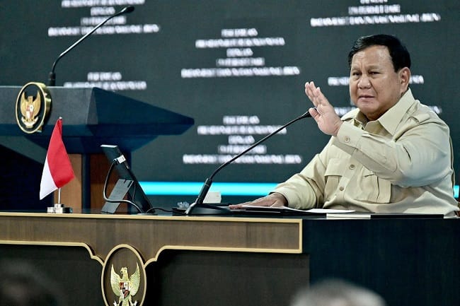 Presiden Prabowo Subianto saat berpidato di hadapan 150 peneliti BRIN di Istana, Jakarta, Kamis (6/8/2026). (Dok. Sekretariat Presiden) Presiden Prabowo Subianto saat berpidato di hadapan 150 peneliti BRIN di Istana, Jakarta, Kamis (6/8/2026). (Dok. Sekretariat Presiden)