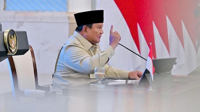 Presiden Prabowo Subianto saat memberikan taklimat di depan para pimpinan Kamar Dagang dan Industri (Kadin) Indonesia di Istana Negara, Jakarta, Jumat (31/7/2026). (Dok. Biro Sekretariat Presiden) Presiden Prabowo Subianto saat memberikan taklimat di depan para pimpinan Kamar Dagang dan Industri (Kadin) Indonesia di Istana Negara, Jakarta, Jumat (31/7/2026). (Dok. Biro Sekretariat Presiden)