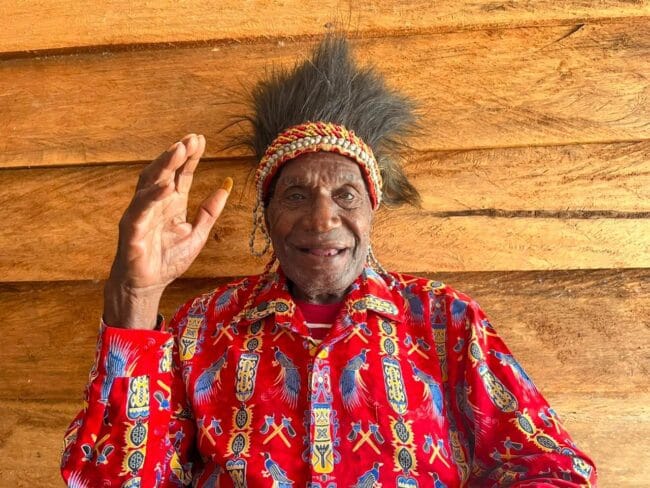 Kepala Suku Besar Kamoro di Kabupaten Mimika, Timotius Samin. Foto: Istimewa
