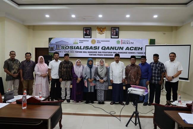 Lembaga Wali Nanggroe Aceh bersama Fakultas Hukum Universitas Samudra (Unsam) menggelar sosialisasi Qanun Aceh Nomor 2 Tahun 2023 tentang Wali Nanggroe dan Peraturan Wali Nanggroe Nomor 2 Tahun 2023 tentang Pageu Nanggroe di Kota Langsa, Rabu (12/8/2026). Lembaga Wali Nanggroe Aceh bersama Fakultas Hukum Universitas Samudra (Unsam) menggelar sosialisasi Qanun Aceh Nomor 2 Tahun 2023 tentang Wali Nanggroe dan Peraturan Wali Nanggroe Nomor 2 Tahun 2023 tentang Pageu Nanggroe di Kota Langsa, Rabu (12/8/2026).