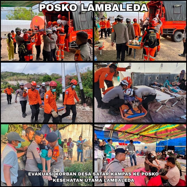 Pasukan Pelopor Korps Brimob Polri yang diperbantukan (BKO) ke Polda Nusa Tenggara Timur (NTT) terus bergerak melakukan penanganan pascabencana gempa bumi di wilayah Kabupaten Manggarai dan Manggarai Timur, Kamis (20/8/2026). Pasukan Pelopor Korps Brimob Polri yang diperbantukan (BKO) ke Polda Nusa Tenggara Timur (NTT) terus bergerak melakukan penanganan pascabencana gempa bumi di wilayah Kabupaten Manggarai dan Manggarai Timur, Kamis (20/8/2026).