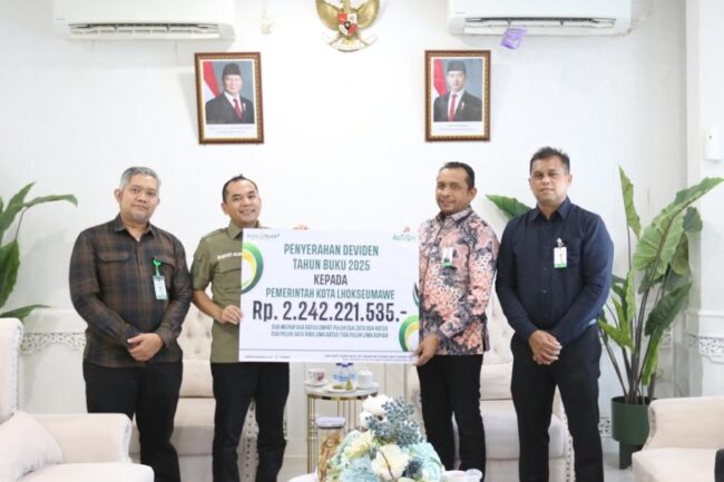 Pemko Lhokseumawe Terima Dividen Rp2,24 Miliar dari Bank Aceh Syariah