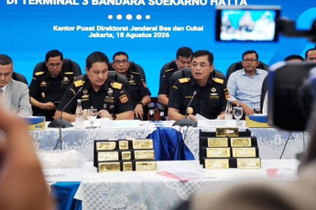 Bea Cukai Tindak Ekspor 22 Kg Emas Batangan Tanpa Dokumen di Soekarno-Hatta