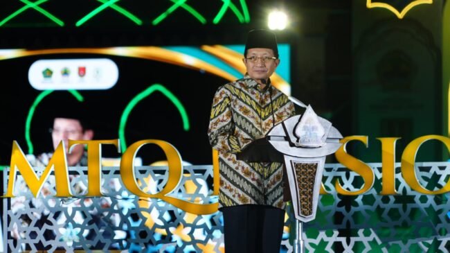Menteri Agama Nasaruddin Umar dalam pembukaan MTQ Nasional ke-31 di Lapangan Pancasila, Semarang, Jawa Tengah, Sabtu (12/9/2026). Foto: dok. Kemenag Menteri Agama Nasaruddin Umar dalam pembukaan MTQ Nasional ke-31 di Lapangan Pancasila, Semarang, Jawa Tengah, Sabtu (12/9/2026). Foto: dok. Kemenag
