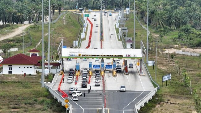 Salah satu ruas Jalan Tol Trans Sumatra yakni Tol Pekanbaru-Dumai yang memberlakukan diskon tarif tol di Hari Pelanggan Nasional, Rabu, (2/9/2026). Salah satu ruas Jalan Tol Trans Sumatra yakni Tol Pekanbaru-Dumai yang memberlakukan diskon tarif tol di Hari Pelanggan Nasional, Rabu, (2/9/2026).