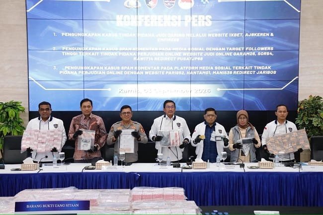 Foto: Konferensi pers di Bareskrim Polri Foto: Konferensi pers di Bareskrim Polri