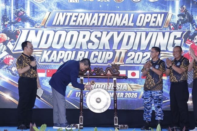 International Open Indoor Skydiving Championships Kapolri Cup II 2026 menjadi momentum untuk memperkuat pembinaan atlet (Foto: Kapolri Cup II 2026)