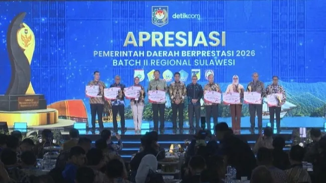 Seluruh daerah penerima Apresiasi Pemerintah Daerah Berprestasi 2026 Batch II Regional Sulawesi dalam Kategori Akses dan Kualitas Layanan Kesehatan (Foto: detikcom)