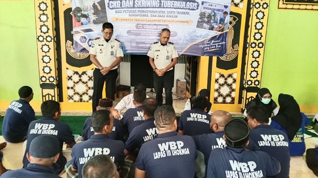 Suasana Pada Kegiatan Pemeriksaan Kesehatan Gratis di Lapas Kelas III Lhoknga, gampong Nusa, kecamatan Lhoknga, Aceh Besar, Rabu (30/9/2026).FOTO/MC ACEH BESAR