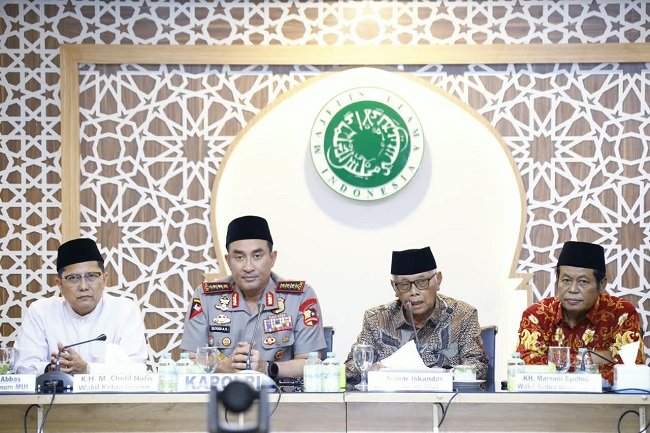 Kapolri Jenderal Suyudi silaturahmi ke MUI, Selasa (13/10/2026). (Foto: MUI). Kapolri Jenderal Suyudi silaturahmi ke MUI, Selasa (13/10/2026). (Foto: MUI).