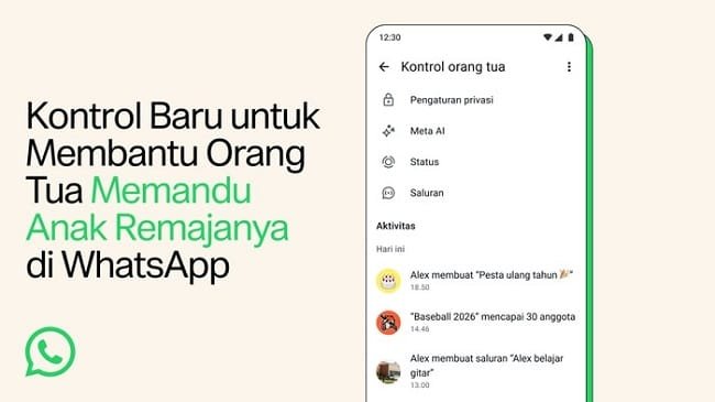 WhatsApp rilis fitur kendali orang tua Foto: WhatsApp